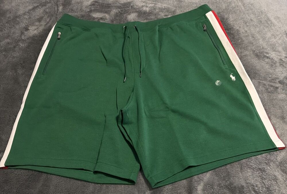 2XLT POLO RALPH LAUREN Men's Green/red/white Shorts